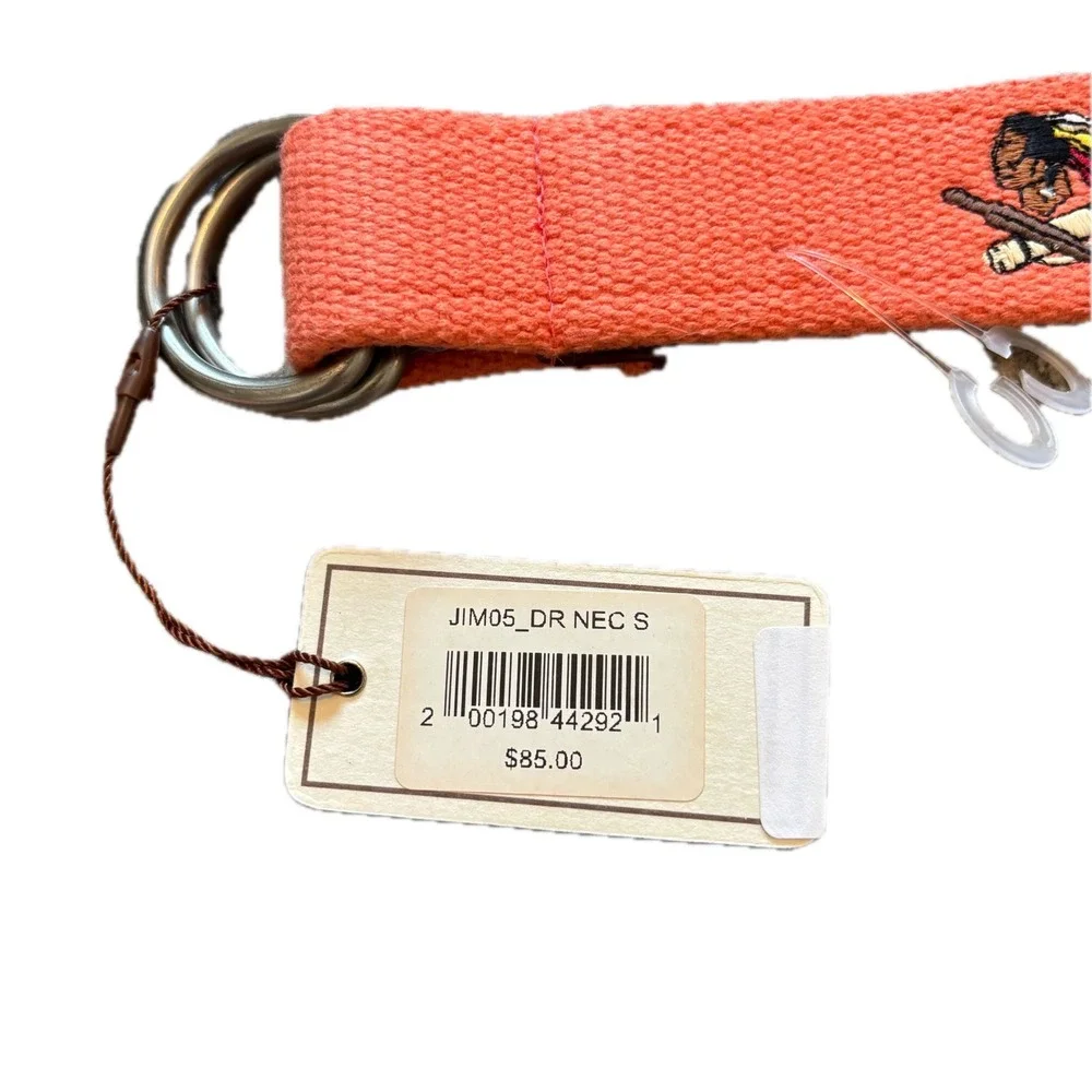 Peter Millar Philadelphia Cricket Club 1854 D-Ring Belt Coral Orange Mens S